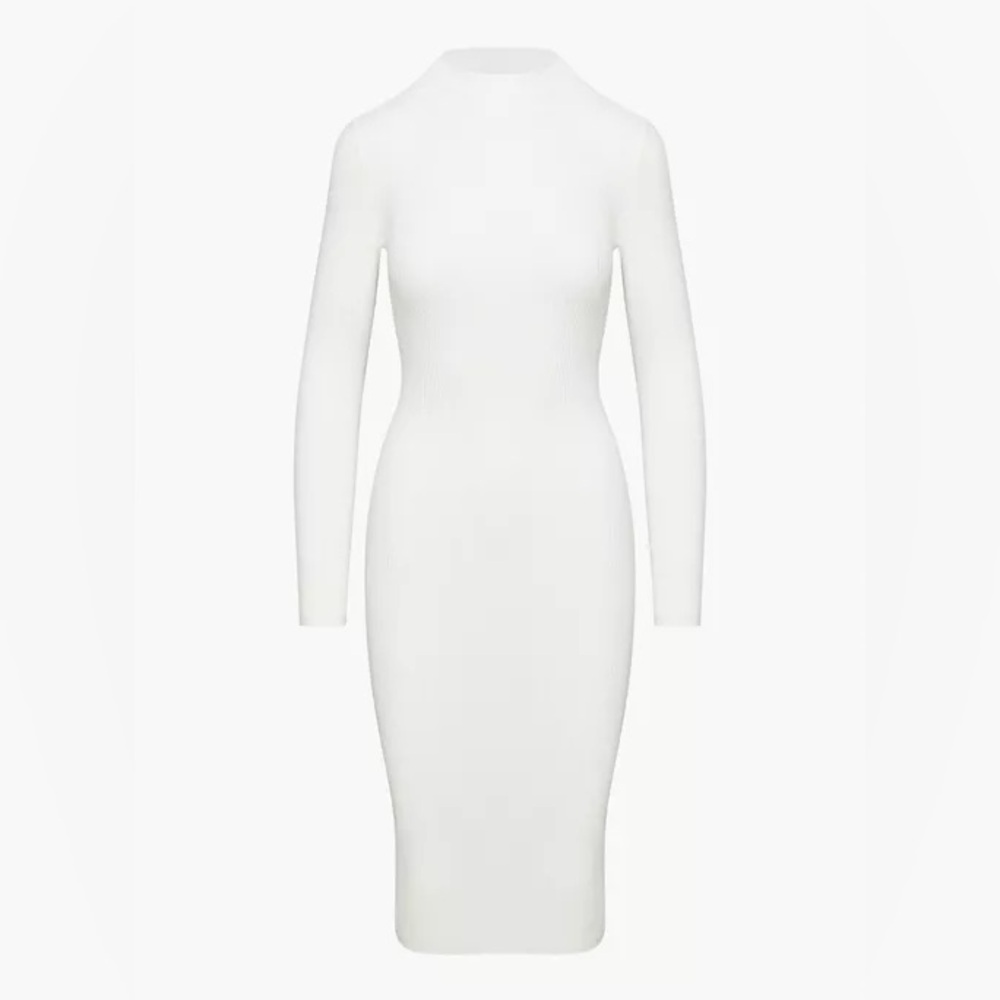 Elegant White Long Sleeve knit Dress | BABATON Aritzia